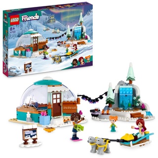 LEGO 41760 Friends Ferien im Iglu Set mit Camping-Zelt, 2 Schlittenhunden, Mini-Puppen und Zubehör, fantasievolles Winter-Spielzeug zu Weihnachten...