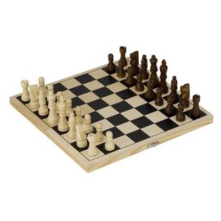 Goki Brettspiel HS040, Schach, ab 7 Jahre, in Holzkassette, 2 Spieler