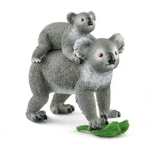 schleich Spielfigur WILD LIFE 42566, ab 3 Jahre, Koala Mutter mit Baby, 13,6 x 19,2 cm, 3 Teile