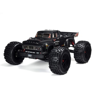 ARRMA 1/8 NOTORIOUS 6S V5 4WD BLX Stunt RC LKW mit Spektrum Firma RTR (Sender und Empfänger enthalten, Batterien und Ladegerät erforderlich), schwarz, ARA8611V5T1