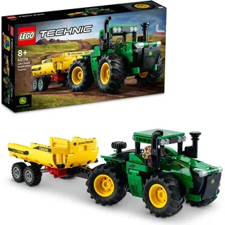 LEGO Technic John Deere 9620R 4WD Tractor, mit kippbarem Anhänger, klassisches Bauernhofspielzeug für Kinder, Jungen und Mädchen ab 8 Jahren, Sa... - Beige