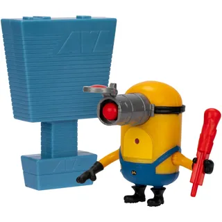 Minions Ich – Einfach unverbesserlich 4: Scharf schießender Mega Mel – Actionfigur, Drücke auf Mels Kopf, um seinen Blaster abzufeuern. Sammle alle 5, Unterschiedliche Funktionen und Zubehörteile