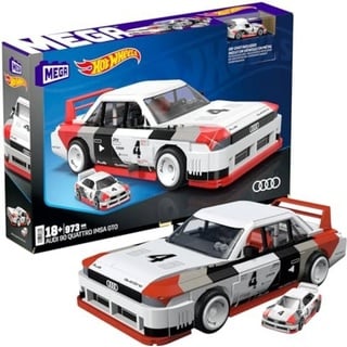 Mattel® Konstruktionsspielsteine MEGA Construx - Hot WheelsTM AudiTM 90 Quattro IMSA GTO, Set HRY20 - 973 Teile