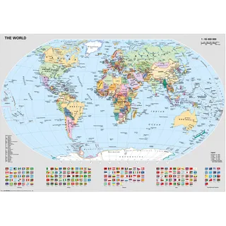 Ravensburger Puzzle 12000065 - Politische Weltkarte - 1000 Teile Puzzle für Erwachsene und Kinder ab 14 Jahren, Puzzle-Weltkarte mit Flaggen