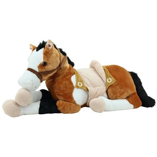 Sweety-Toys Kuscheltier Sweety Toys 6502 Kuscheltier LUCKY Pferd XXL Riesen Pferd liegend mit Sattel-BRAUN braun