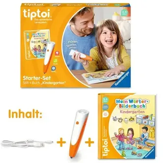 Ravensburger tiptoi - Starter-Set Stift und Wörter-Bilderbuch Kindergarten- Lernsystem für Kinder ab 3 Jahren