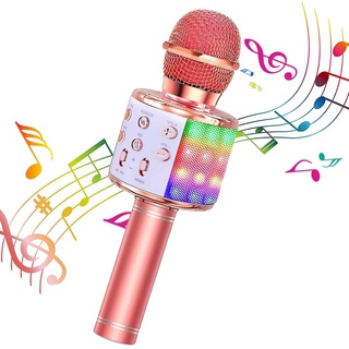 Bothergu Mikrofon, Kinder Wireless Tragbares Funkmikrofon Handmikrofon Karaoke-Mikrofon orange