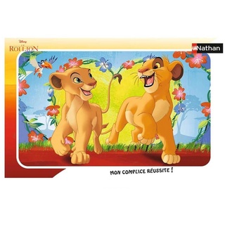 Puzzles Nathan 4005556861835 15-teiliges Rahmenpuzzle – Simba und Nala/Disney König der Löwen Le ROI Lion Puzzle Kinder