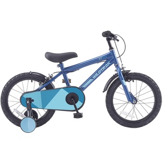 Wildtrak - 16 Zoll Fahrrad für Kinder von 3-7 Jahren mit Stützrädern – Blau