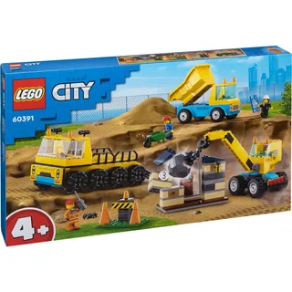 LEGO City 60391 Baufahrzeuge und Kran mit Abrissbirne