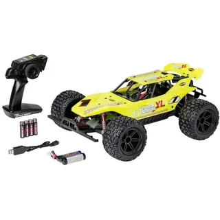 Carson 500404224 1:10 FE Cage Devil XL 2.4GHz 100% RTR - Ferngesteuertes Auto, Offroad Truggy, inkl. Batterien und Fernsteuerung, XL Truggy, Gelb