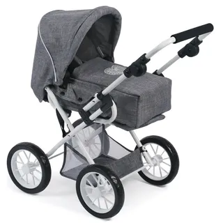 Bayer Chic 2000 560-76 Kombi-Puppenwagen Leni, Jeans grau, 64 x 37 x 68 cm