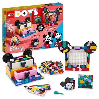 LEGO DOTS 41964 Micky & Minnie Kreativbox zum Schulanfang, 6-in-1 Set