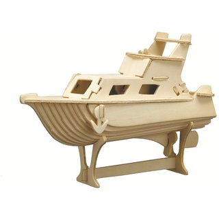Pebaro 3D-Puzzle Holzbausatz Yacht, 850/10, 45 Puzzleteile