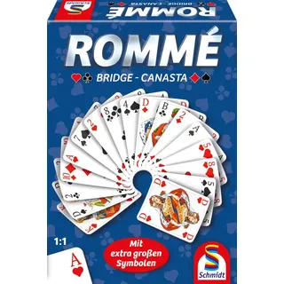 Schmidt Spiele 49420 Rummy Bridge Canasta, Klein-und Feinserie, Kartenspiel, bunt, S