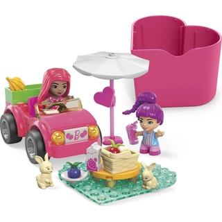 MEGA HKF90 - Barbie Color Reveal Bauspielzeug, Cabrio-Ausflug mit 2 kleinen Barbie-Puppen, Zubehör, 2 Tieren, Farbwechsel und 10 Überraschungen, Konstruktionsspielzeug für Kinder ab 4 Jahren