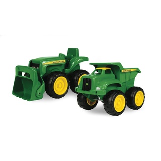 John Deere Toys John Deere Sandkasten Fahrzeug 2 Stück, Truck und Traktor, grün, 18 Monate