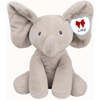 Team Planet WeighTeddy Weighted Stuffed Animal Elefanten-Teddy 1,5 kg – süßes Geschenk Kuscheltier für Erwachsene und Kinder, beruhigender gewichteter Anxiety Kuscheltier atmet – 30 cm.