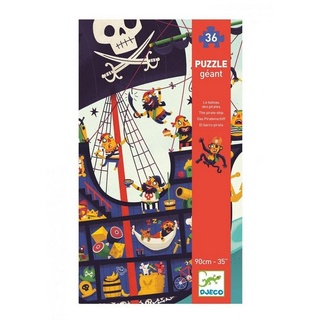 DJECO Spiel, DJ07129 Bodenpuzzle: Das Piratenschiff