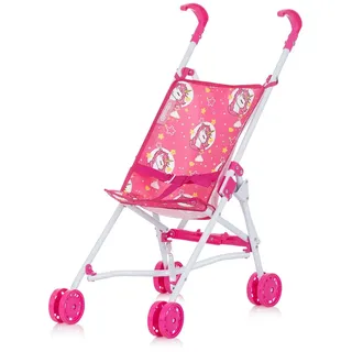 Chipolino Puppenbuggy Lily klappbar, Doppelräder, ab 3 Jahren, Schiebehöhe 57 cm pink