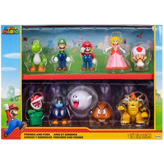 Super Mario Nintendo Figuren 10er Set Freunde und Feinde, 6,5 cm