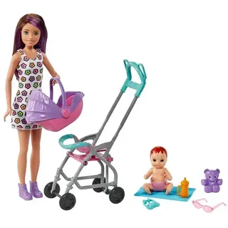 Barbie „Skipper Babysitters Inc.“-Puppe und Kinderwagen-Spielset, für Kinder ab 3 Jahren