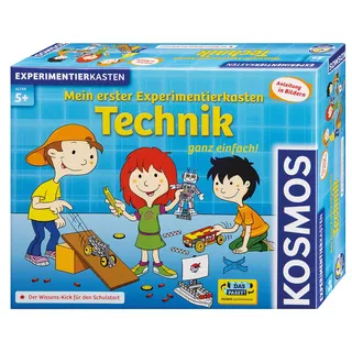 Kosmos 602291 Mein erster Experimentierkasten Technik - ganz einfach, Spielerische Experimente für kleine Forscher, Experimentierkasten für Kinder ab 5-8 Jahre