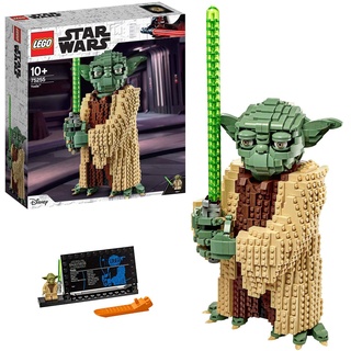 LEGO 75255 Star Wars Yoda Bauset, Sammlermodell mit Displayständer, Angriff der Klonkrieger, Bauset für Kinder und Erwachsene