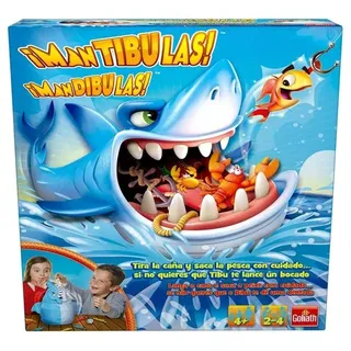 Goliath Mandibulas (Spanische Version), Brettspiel für Kinder ab 4 Jahren, Rettet die Meerestiere, ohne dass der Hai Sie fangen. Nehmen Sie die Fische mit Ihrer Angelrute aus Ihrem Kiefer