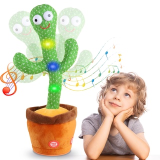 Tanzender Kaktus Baby Spielzeug 6 Monate Sprechender Singender Nachsprechender Spricht Nach Intelligenter Kinderspielzeug Ab 2 Monate Interaktives Kinder Sprechendes Kuscheltier Enthält 120 Lieder