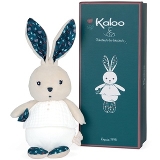 KALOO - K'Doux - Kleine Püppchen Hase Nature - Weiß und blau - Mulltuch-Material - Plüsch - 20 cm - Ab Geburt, K969954