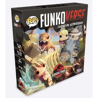 Funko 47122 POP Funkoverse 100-Base (Spanish) Jurassic Park/World Brettspiel, Film, Mehrfarbig, Talla única