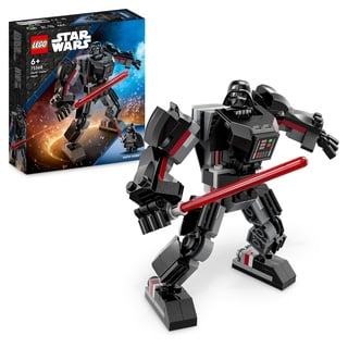 LEGO 75368 Star Wars Darth Vader Mech, baubares Actionfiguren-Modell mit Gelenkteilen, Minifiguren-Cockpit und großem roten Lichtschwert, Sammel-Spielzeug für Kinder, Jungen, Mädchen ab 6 Jahren