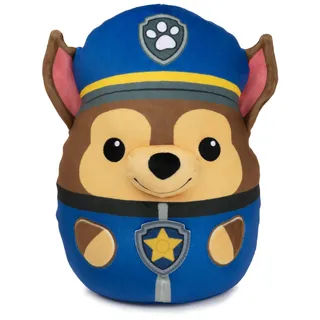 PAW PATROL GUND Trend Squishy Chase, 30 cm - hochwertiges Plüschtier und Kuschelkissen in einem, Geschenk für Kinder ab 1 Jahr