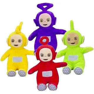 Teletubbies Plüschtier Premium Qualität Super Soft Kuscheltier Po, Tinky-Winky, Laa-Laa, Dipsy Plush Peluche 37cm Offizielle Lizenz (Familien-Edition 4er Pack)