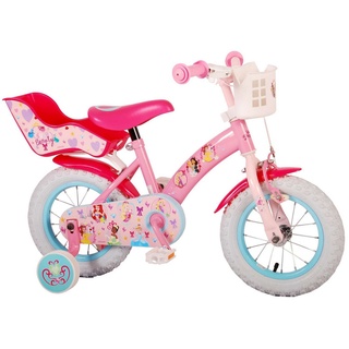 Volare Kinderfahrrad Kinderfahrrad Disney Princess für Mädchen 12 Zoll Kinderrad in Pink