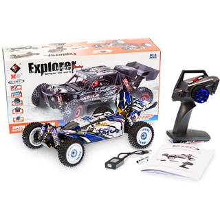 s-idee® WL 124017 blau 1:12 4WD 75 kmh schnell brushless rc Off-Road RC Buggy ferngesteuertes Auto