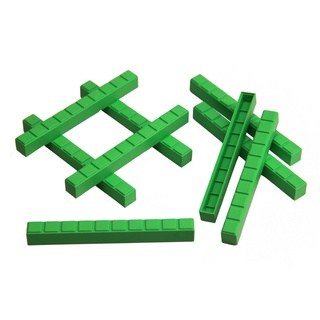 Wissner® aktiv lernen Lernspielzeug Zehnerstäbchen 50 Stück (grün), RE-Plastic® Dezimalrechnen, RE-Plastic®
