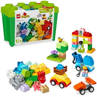 LEGO DUPLO Classic Steinebox Autos und LKWs, Spielset mit Fahrzeugen für Kleinkinder ab 1.5 Jahren, kreatives Lernspielzeug, Auto-Spielzeug und Rennwagen-Set 10439