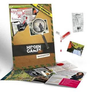 Hidden Games Tatort - Campingkiller - Deutsch - Realistisches Krimispiel, spannendes Detektivspiel, Escape Room Spiel