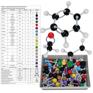 267 Stücke Organische Chemie Molekülmodell Chemie Set Modell Kits Pack Organische Moleküle Modelle für Lehrer Studenten Wissenschaftler Chemieunterricht