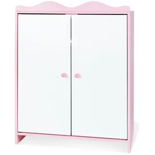 Puppenkleiderschrank PINOLINO "Jasmin" Puppenmöbel rosa (weiß/rosa) Kinder