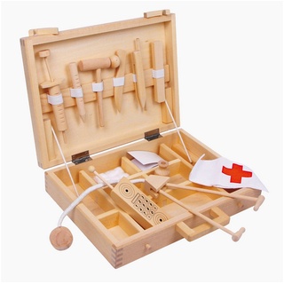 Small Foot Spielzeug-Arztkoffer Arztkoffer natur, (packung, 15-tlg), um in die aufregende Welt der Medizin einzutauchen. beige