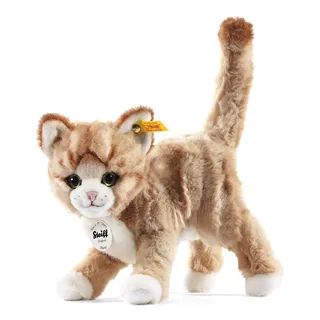 Steiff Kuscheltier Mizzy Katze, Süßes Stofftier mit Kunststoffaugen, Kinder, Jungen & Mädchen, Plüschtier 25 cm, Beige, 099342