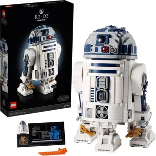 LEGO Star Wars R2-D2 Droiden-Set für Erwachsene, 2.413-teiliges Sammlermodell mit Luke Skywalkers Lichtschwert, Sammlerstück, Geschenk für Männ... - Weiß