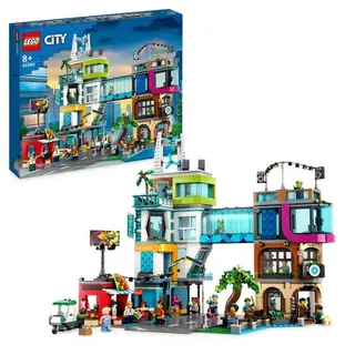 LEGO City 60380 Stadtzentrum Set, Modellbausatz, Spielzeug mit Läden