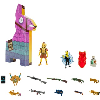 Fortnite FNT1004 Supply Llama Pinata – Unboxing Set Potassius Peels, bewegliche Actionfigur mit 9 Waffen, Zubehör und exklusivem Sticker, Spielzeug ab 8 Jahren