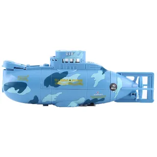 U Boot Spielzeug,Mini RC Submarine Ferngesteuert U-Boot Kinder Spielzeug mit Fernbedienung und USB Kabel (Blau)