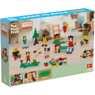 Plus Plus Bausteine - Puzzle 5 Jahre People of The World | Konstruktionsspielzeug Ab 5 | Puzzle Ab 5 Oder Mehr | Lernspiele Ab 5 Jahre | Hoogar Konstruktionsspielzeug