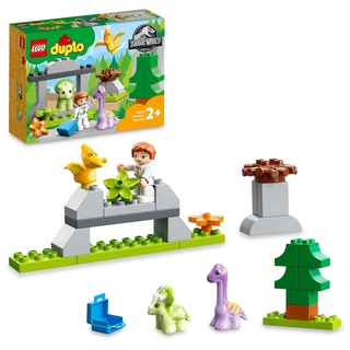 LEGO 10938 DUPLO Jurassic World Dinosaurier Kindergarten mit Baby Dino Figuren und Triceratops, Spielzeug und Steine für Kleinkinder ab 2 Jahre, Mädchen und Jungen